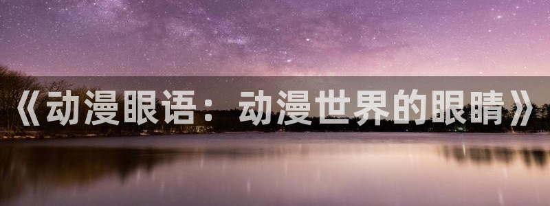 囧次元正版下载：《动漫眼语：动漫世界的眼睛》